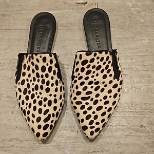 💕JENNI KAYNE💕 Pony Hair Mules ~ Cheetah Print EU 37.5